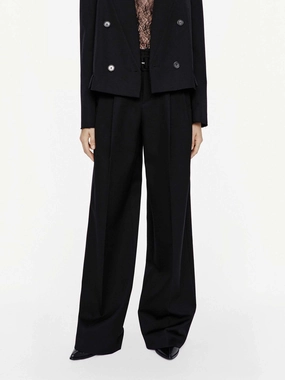 High Density Weave Comfortable Waistband With Belt Wool Trousers