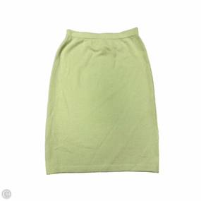 Push Button Closure Ethically Made Skirt Luxury Designer By St John Collection In Green, Size: 6