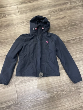 Coat Raincoat By Abercrombie And Fitch In Blue & Pink, Size: L Streetwear vibe Wrinkle Free Material