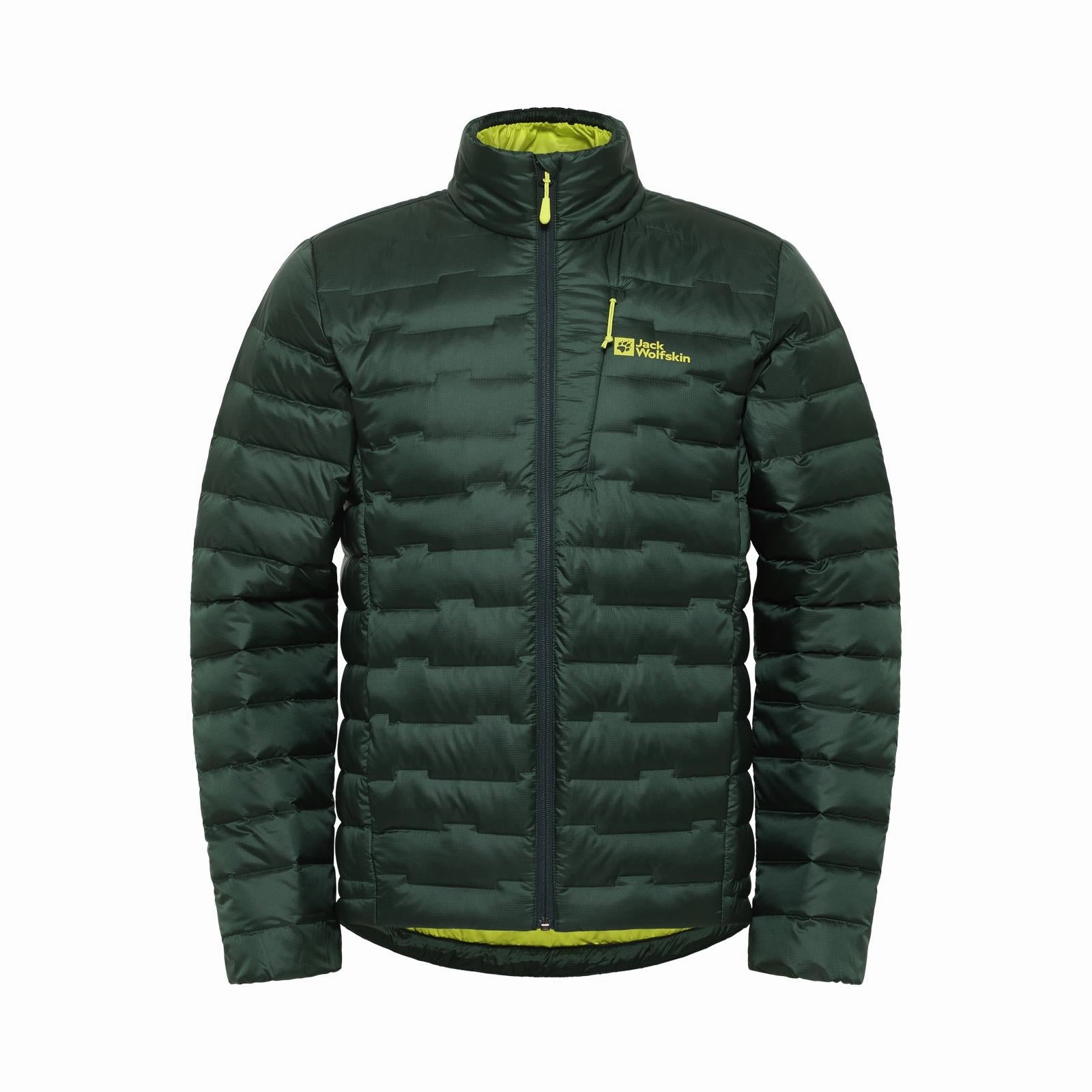 Eco Friendly Dyed Fabric Jack Wolfskin Mens Passamani Packable Padded Jacket