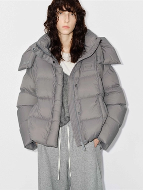 Micro Perforated Panels Compression Fit Technology Cropped Hooded Puffer Jacket