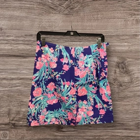 Foldable Packability Skirt Designer By Lilly Pulitzer In Floral Print, Size: 4
