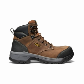 Durable Tread Pattern Men's Evanston 6" Waterproof Boot (Carbon Toe)  |  Bison/Black