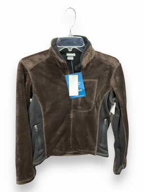 Elastic cuffs Tagless Neckline Design Jacket Faux Fur & Sherpa By Clothes Mentor In Brown, Size: S