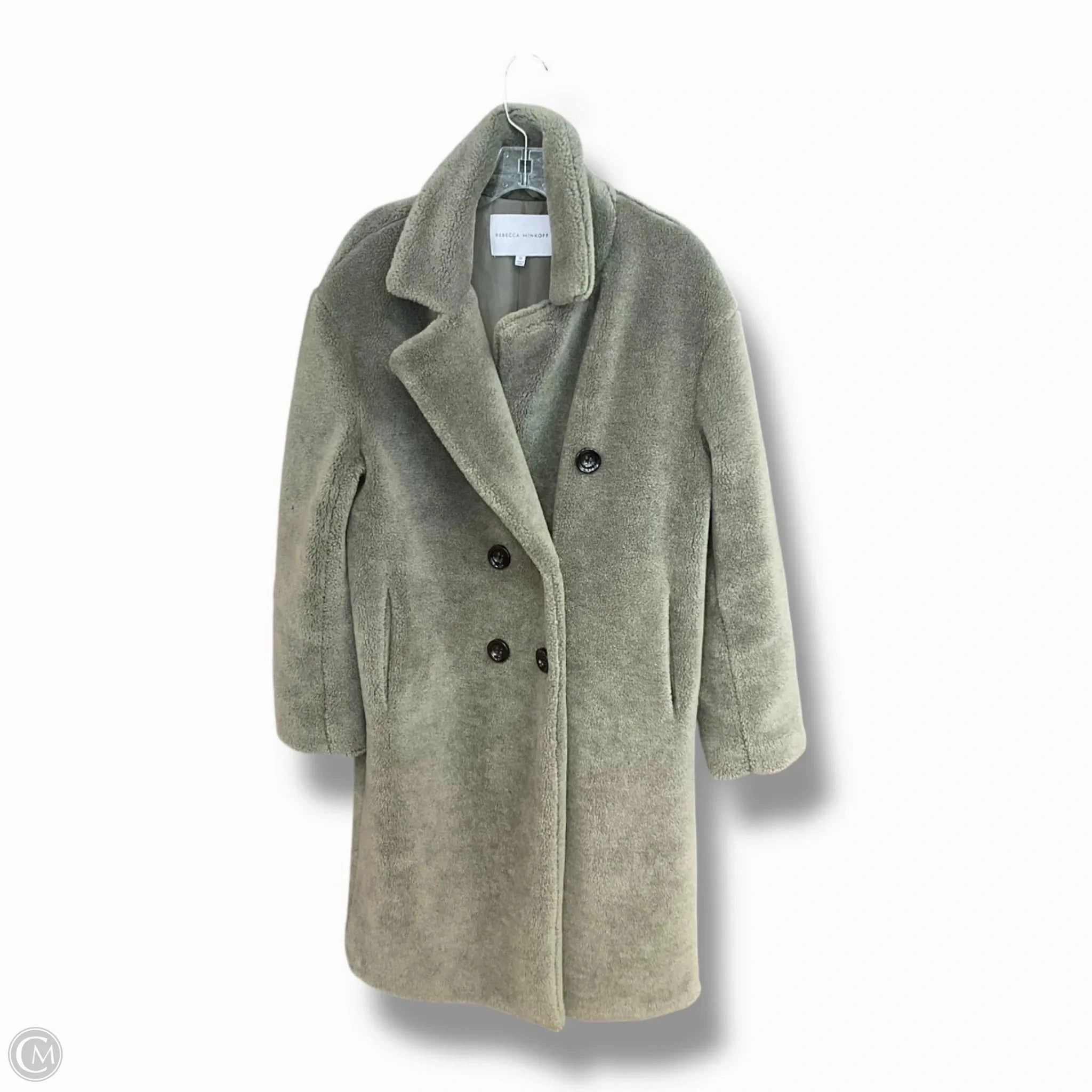Minimal Daily Fit Convertible Collar Style Coat Designer By Rebecca Minkoff In Grey, Size: M