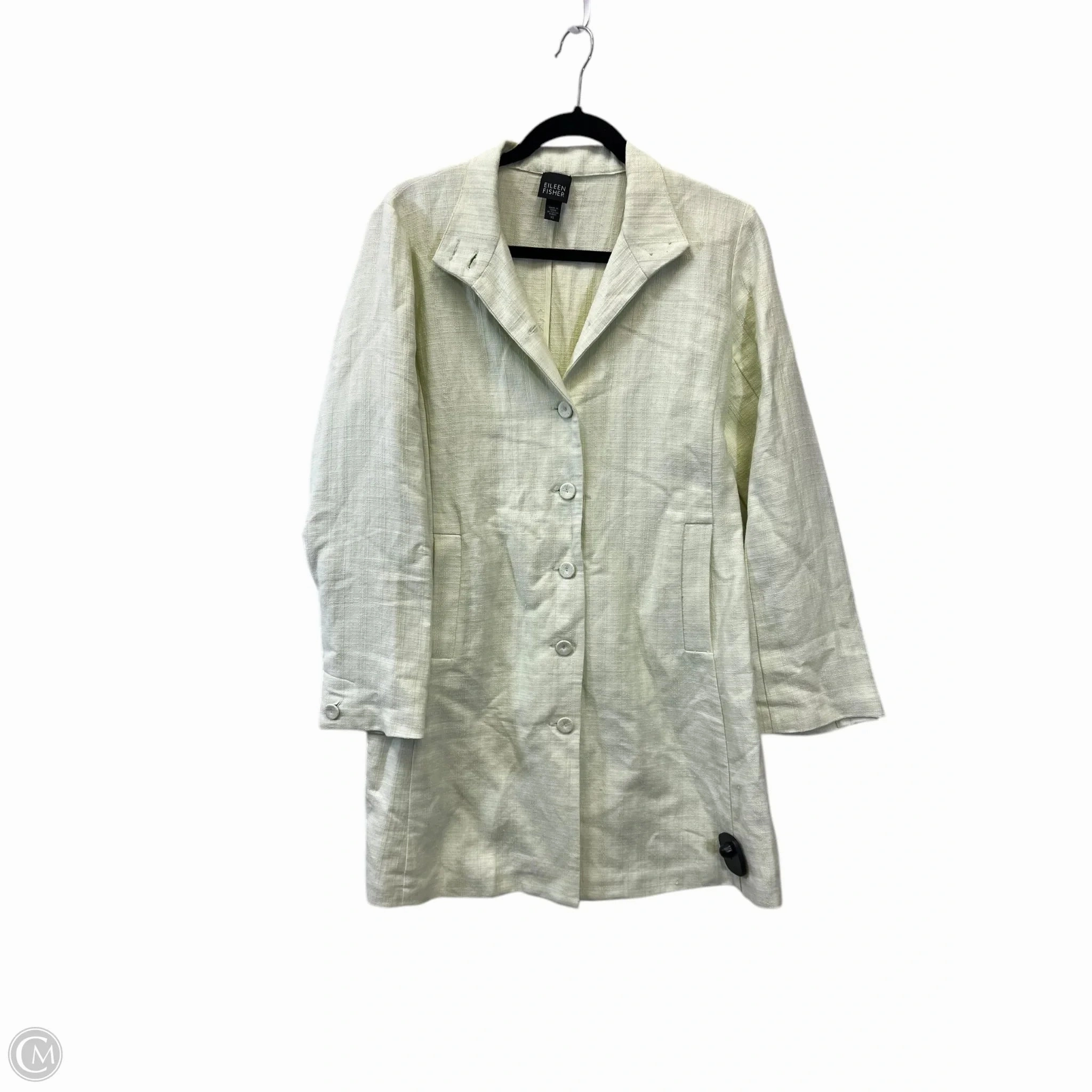 Coat Designer By Eileen Fisher In Green, Size: Xs Non Irritating Tags
