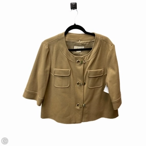 Leather Bits Coat Designer By Michael Kors In Tan, Size: Xl