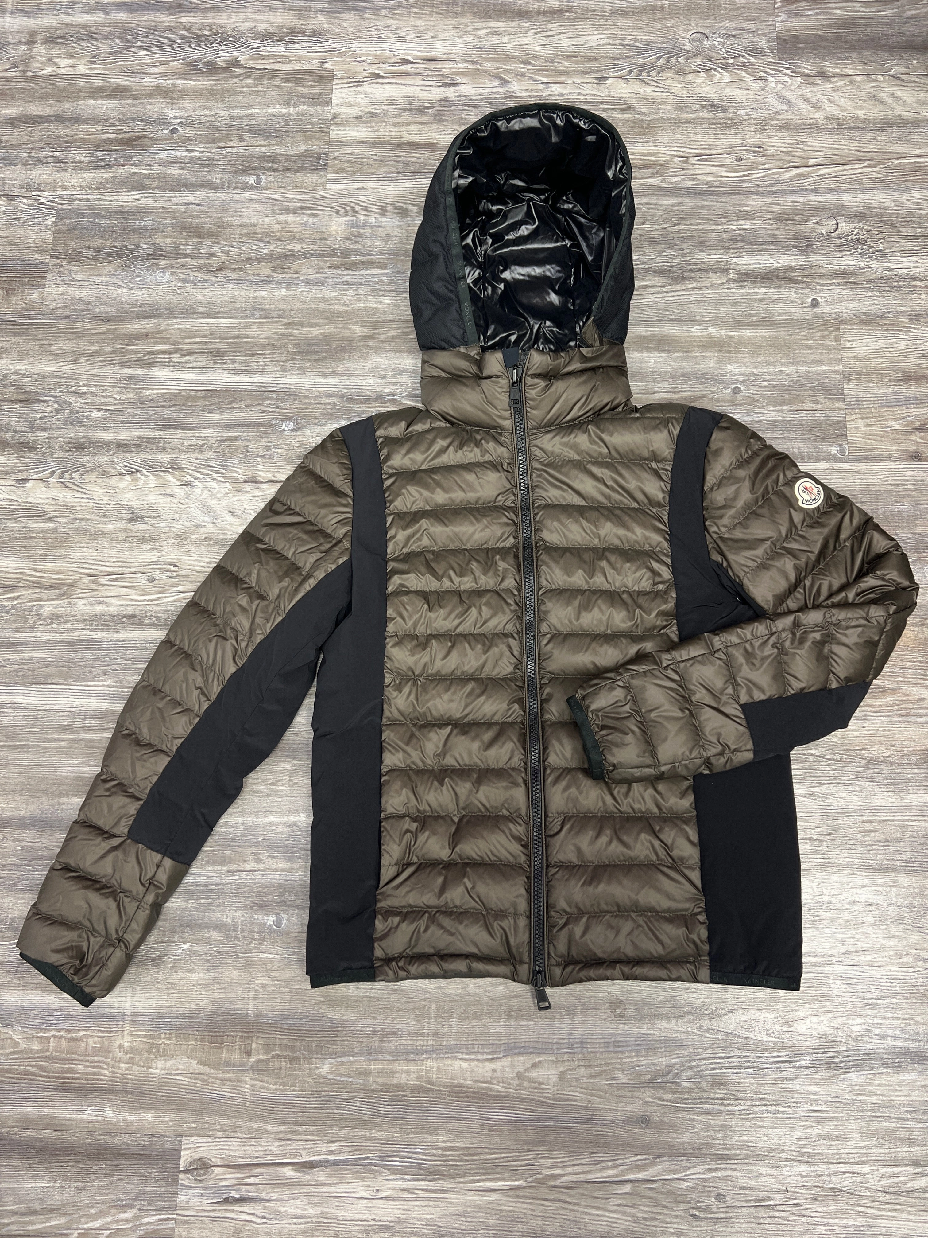 Coat Designer By Moncler In Green, Size: M High Performance Blend