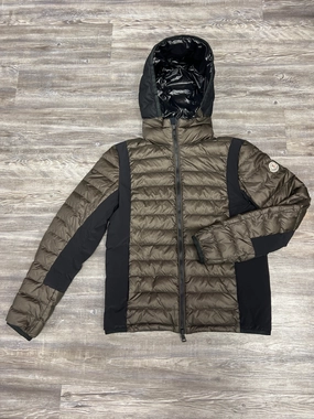 Coat Designer By Moncler In Green, Size: M High Performance Blend