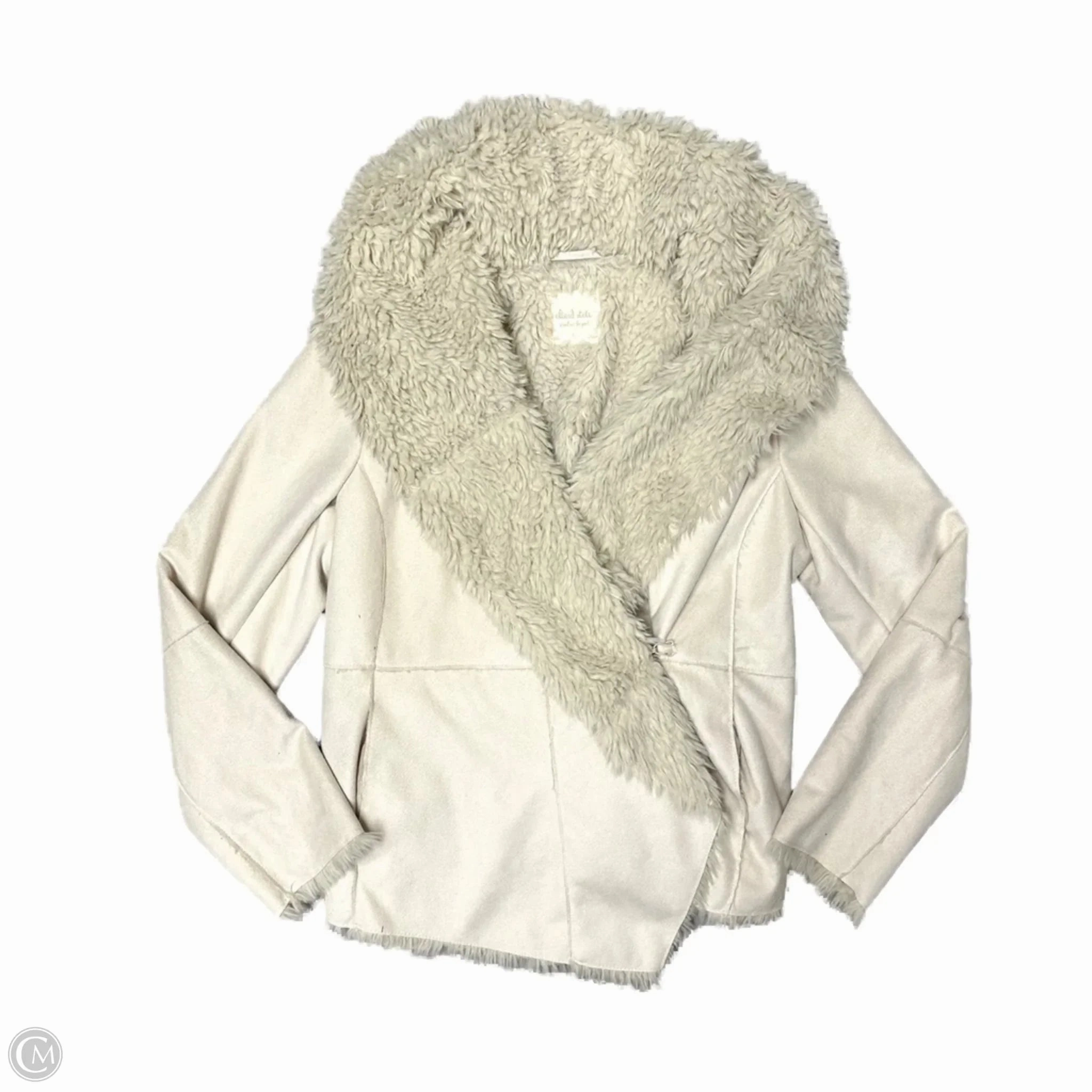 Layer Up Style Coat Faux Fur & Sherpa By Altard State In Cream, Size: L