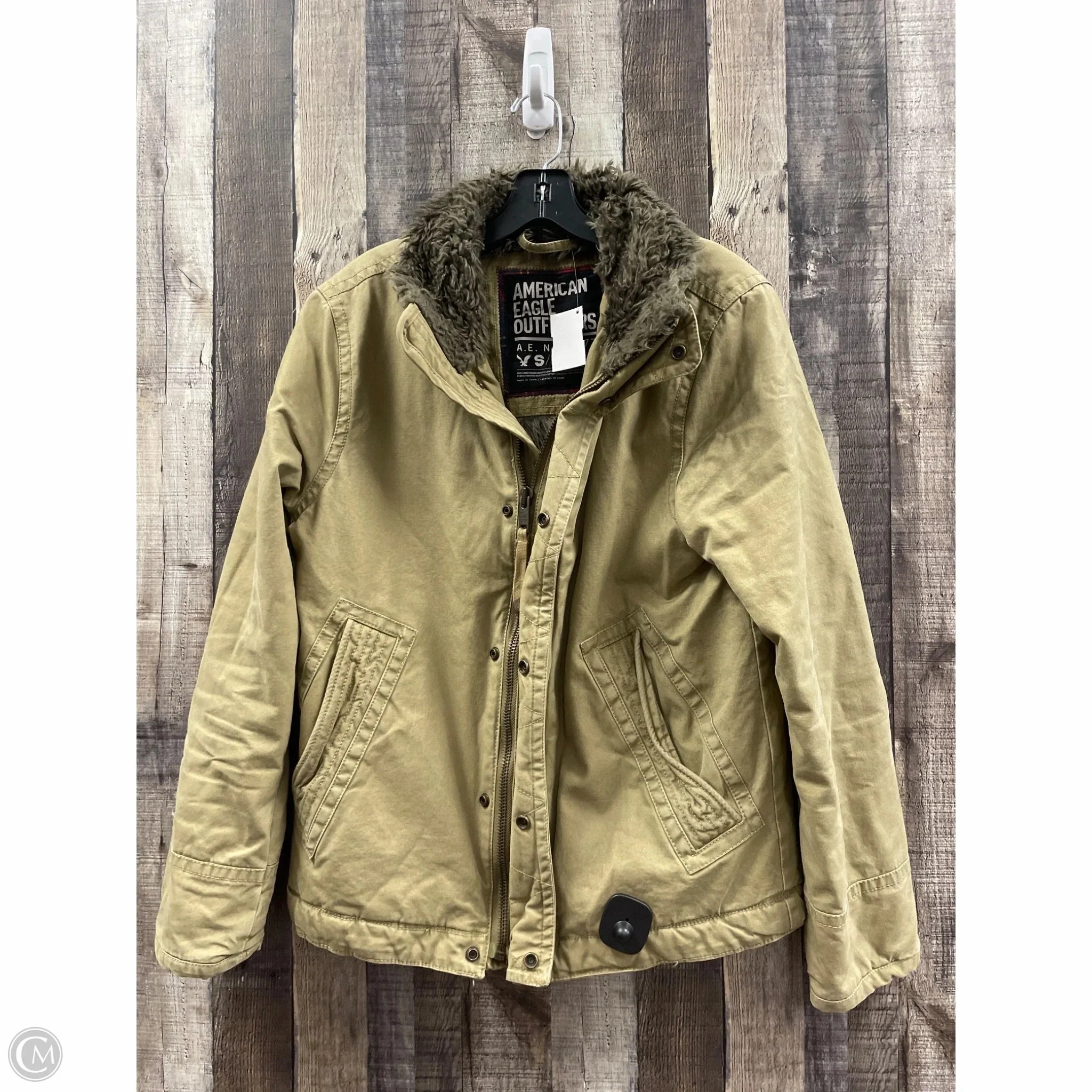 Coat Faux Fur & Sherpa By American Eagle In Tan, Size: S Durable Stitching