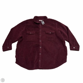Coat Faux Fur & Sherpa By Belle By Kim Gravel In Maroon, Size: 3x Fashion Use