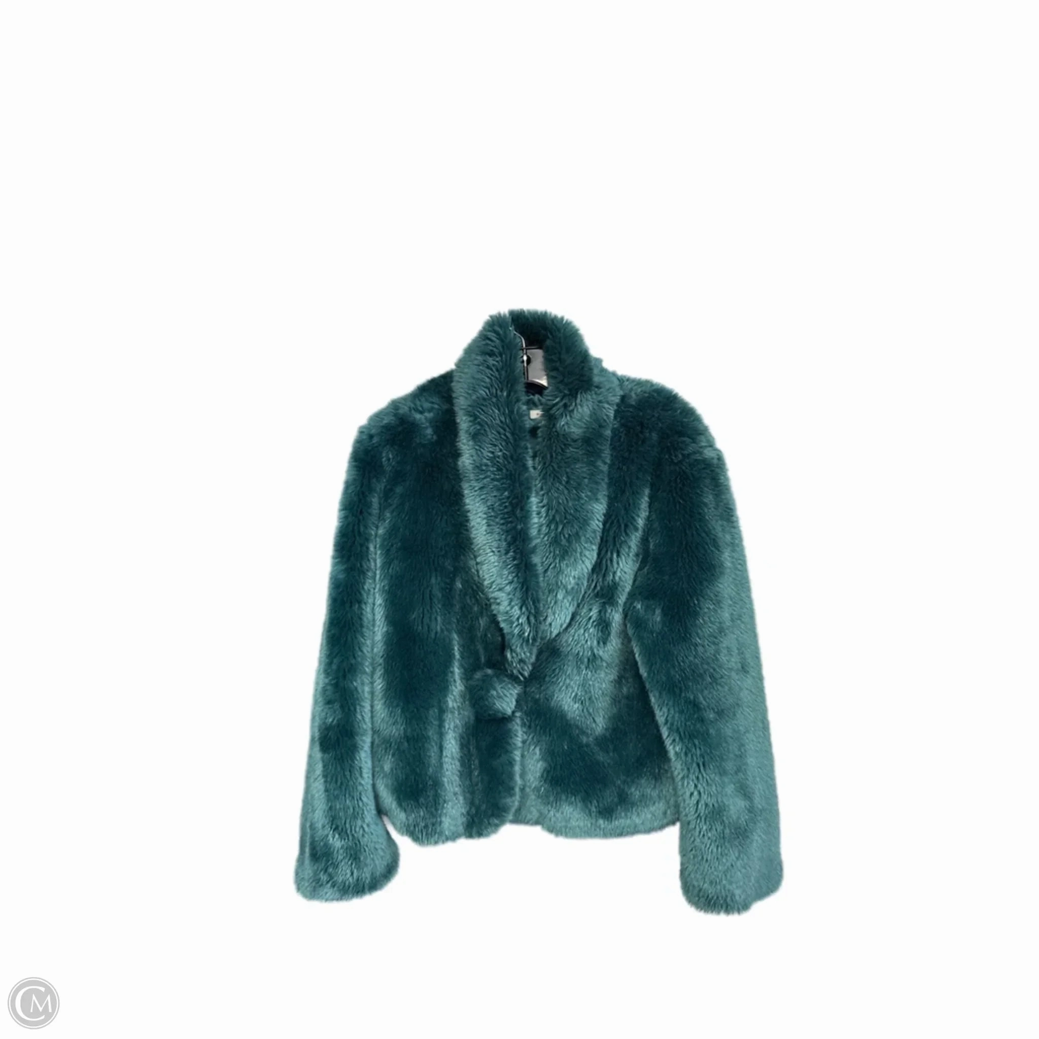 Neutral Street Style Stylish Chill Piece Coat Faux Fur & Sherpa By Boston Proper In Green, Size: 12
