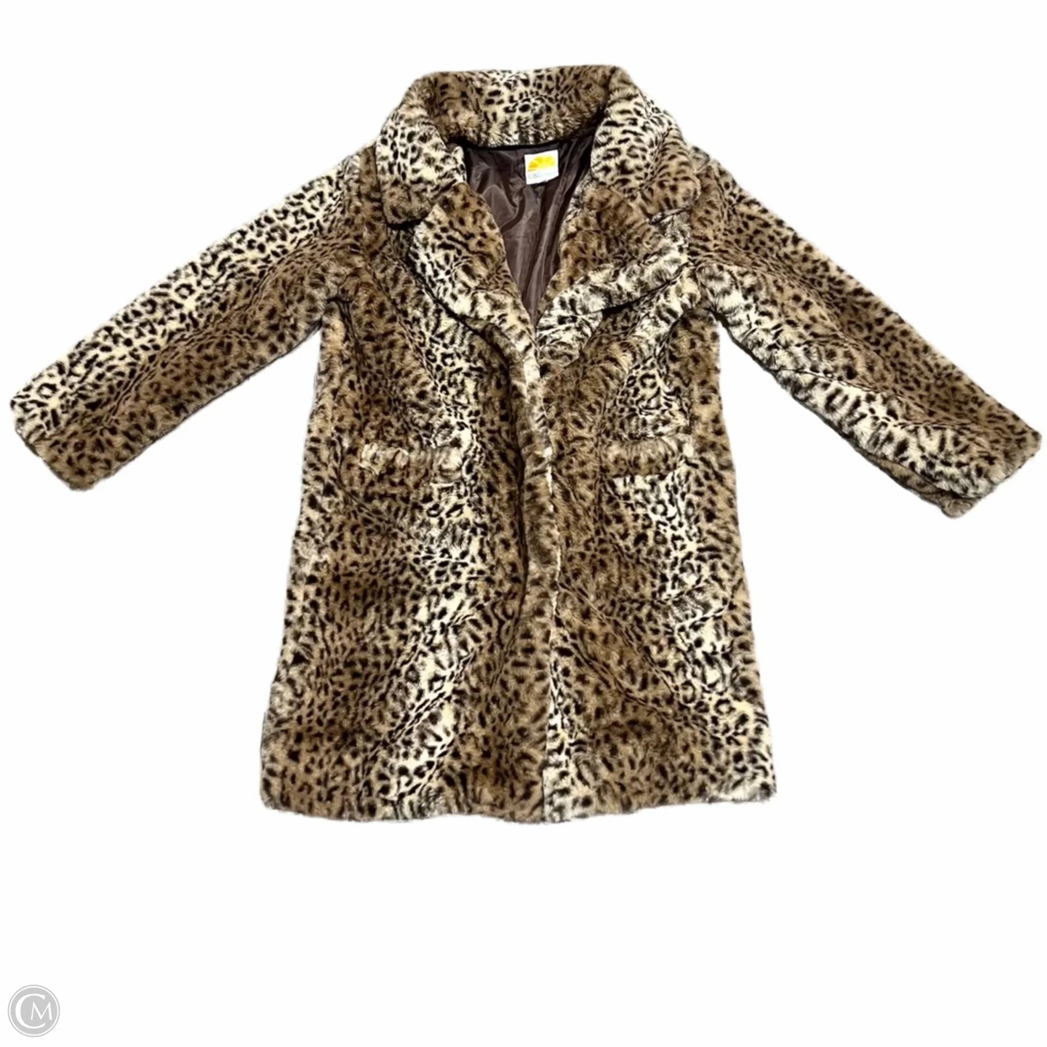Mold resistant Coat Faux Fur & Sherpa By C And C In Animal Print, Size: Xs