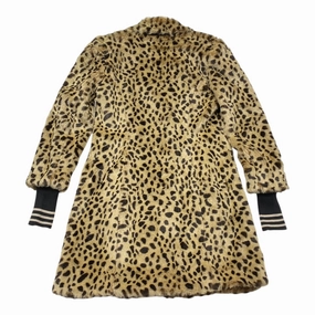 Coat Faux Fur & Sherpa By Cabi In Animal Print, Size:Xs Classic Ribbed Cuffs NoiseFreeFabric