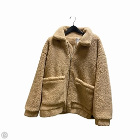 Abrasion Proof Edging Coat Faux Fur & Sherpa By Clothes Mentor In Beige, Size: M