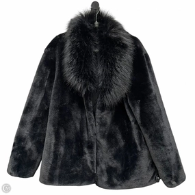 All Weather Piece Coat Faux Fur & Sherpa By Clothes Mentor In Black, Size: L