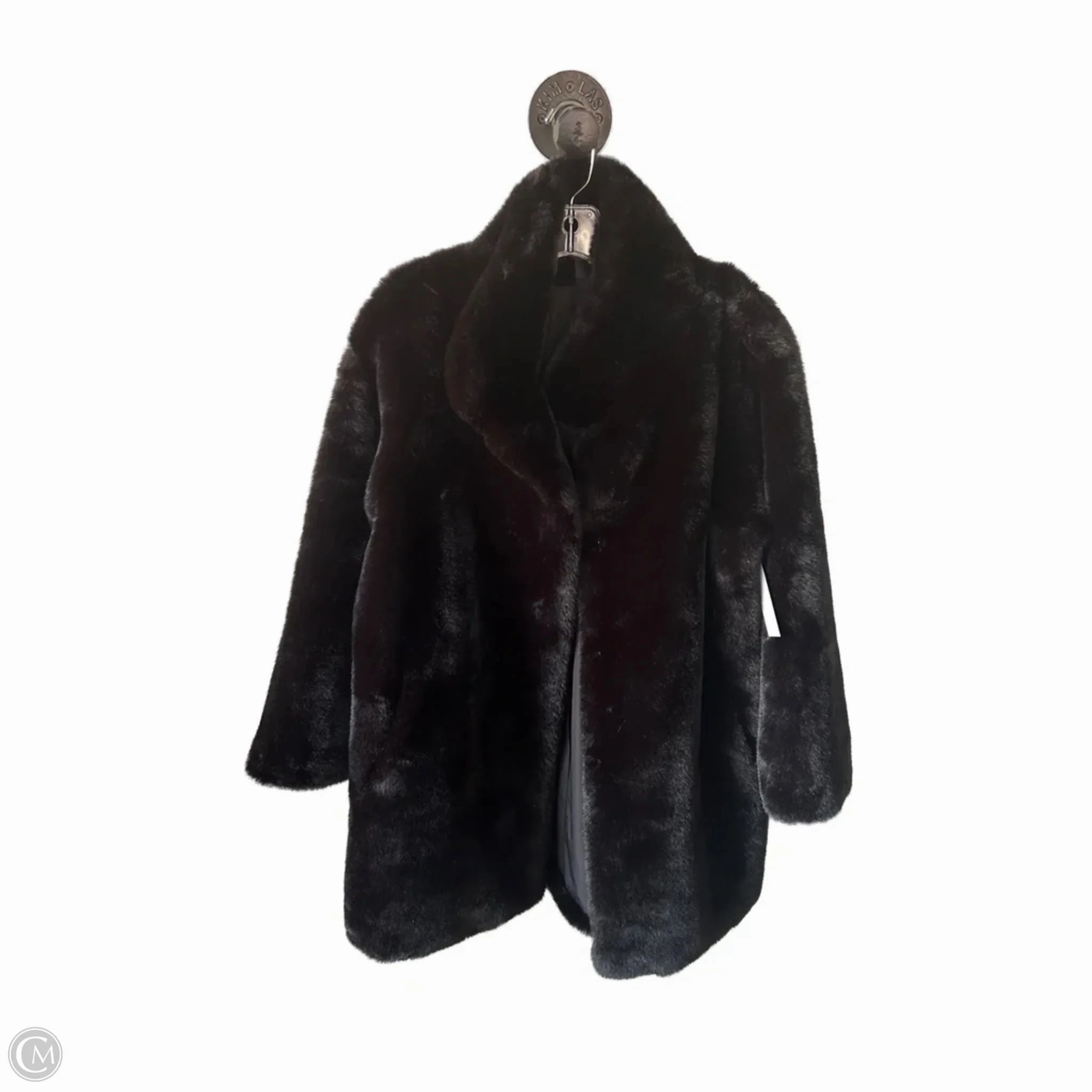 Coat Faux Fur & Sherpa By Clothes Mentor In Black, Size: M Clean Street Look