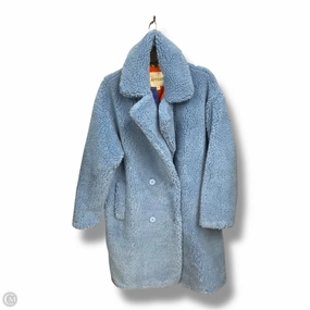 Coat Faux Fur & Sherpa By Clothes Mentor In Blue, Size: Xs Microfiber texture