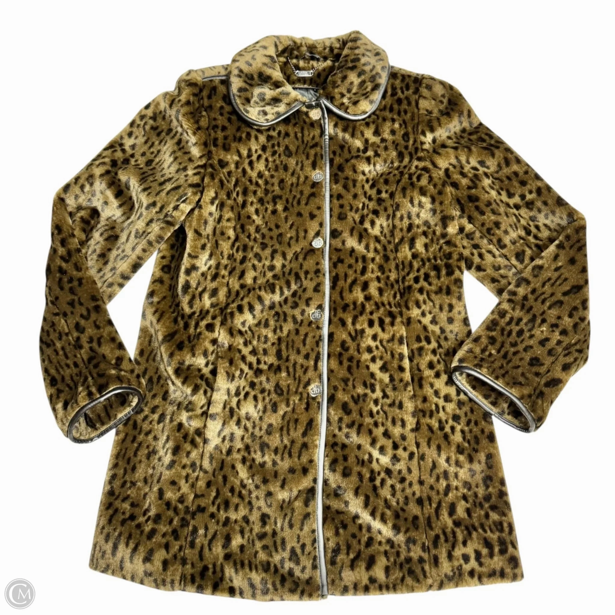 Coat Faux Fur & Sherpa By Dennis Basso Qvc In Animal Print, Size: M DoubleStitchSeams Warmth Retention Technology