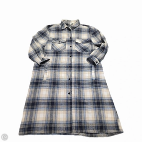 HypoallergenicMaterial Coat Faux Fur & Sherpa By Elan In Plaid Pattern, Size: L