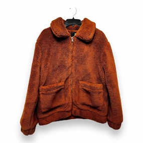 Snag Proof Surface Coat Faux Fur & Sherpa By Elodie In Copper, Size: L
