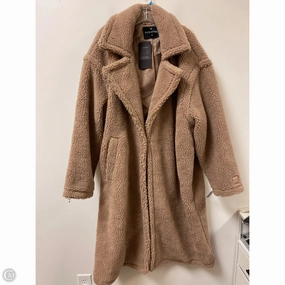 Hiking Trail Outfit Quick Release Fasteners Coat Faux Fur & Sherpa By Fabletics In Brown, Size: 4x