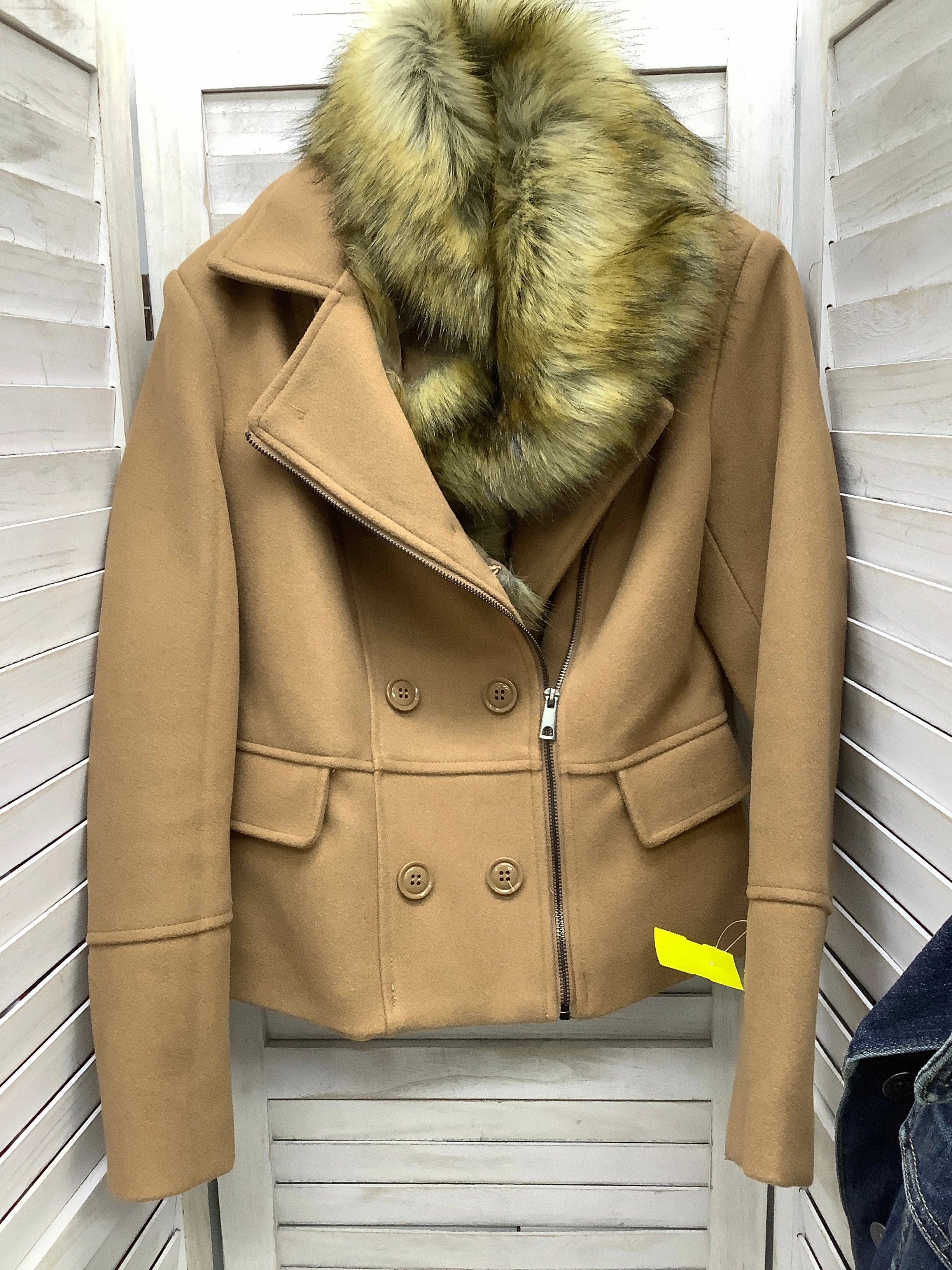 Coat Faux Fur & Sherpa By Fashion Nova In Brown, Size: M Classic Ribbed Cuffs Thermal Core Technology