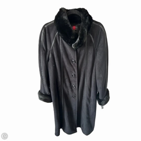 Travel Light Fit Loose Fit Coat Faux Fur & Sherpa By Gallery In Black, Size: Xl