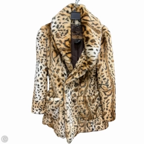Flexible Fiber Fill Thermoplastic Elastomer Trim Coat Faux Fur & Sherpa By Guess In Animal Print, Size: S