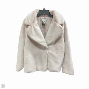 Reflective Bands Microfiber texture Coat Faux Fur & Sherpa By H&m In Purple, Size: M