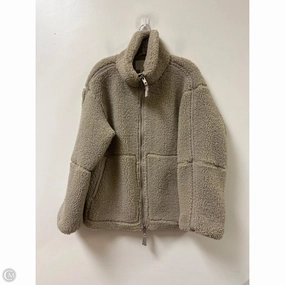 Stretchable Waistband Coat Faux Fur & Sherpa By H&m In Tan, Size: S