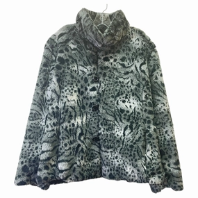 Coat Faux Fur & Sherpa By Hilary Radley In Black & Grey, Size:M Relaxed City Style TearResistantFabric