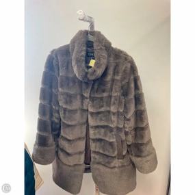 Coat Faux Fur & Sherpa By Jones New York In Brown, Size: Xl Regular Fit Cut