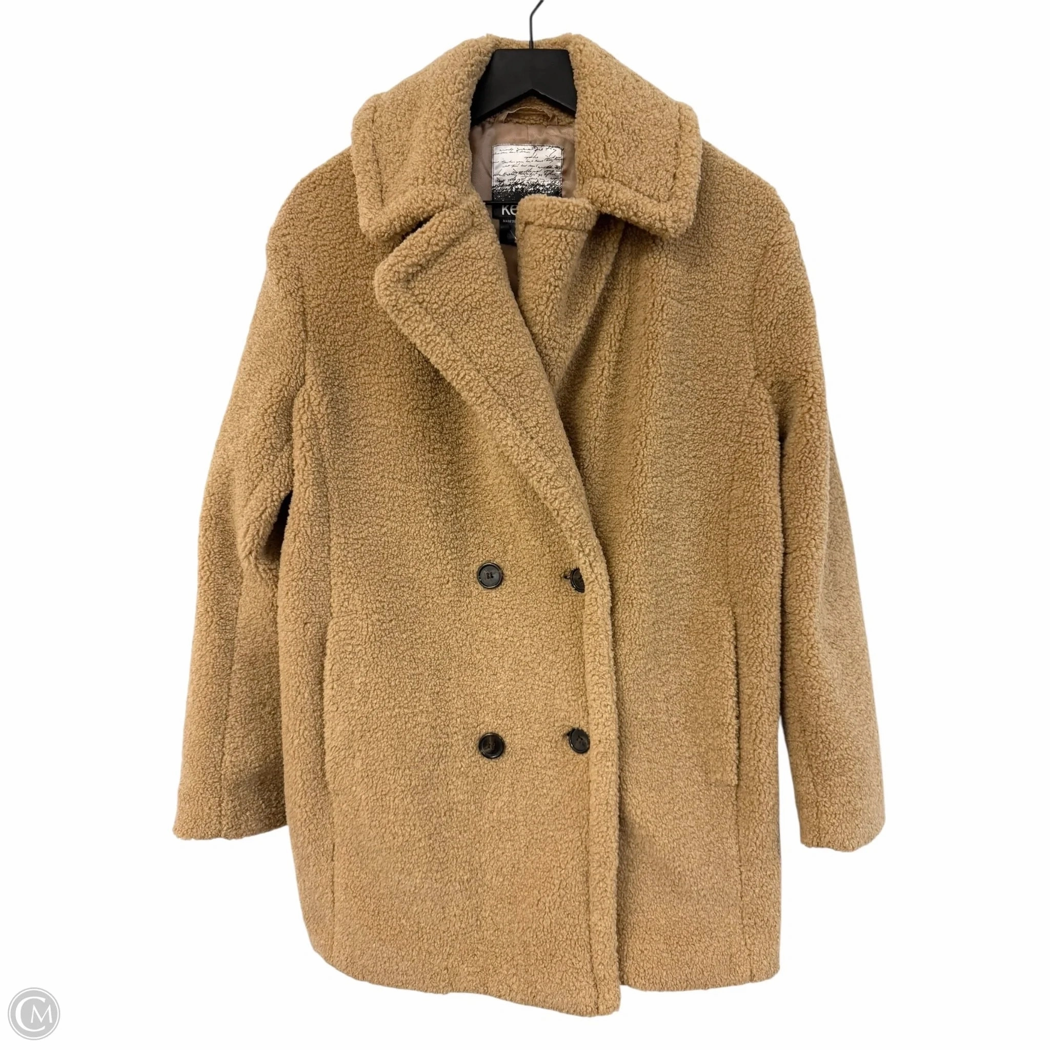 Coat Faux Fur & Sherpa By Kensie In Tan, Size: M Snow Block