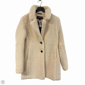 Coat Faux Fur & Sherpa By Liz Claiborne In Cream, Size: S Flexible Zipper Guards