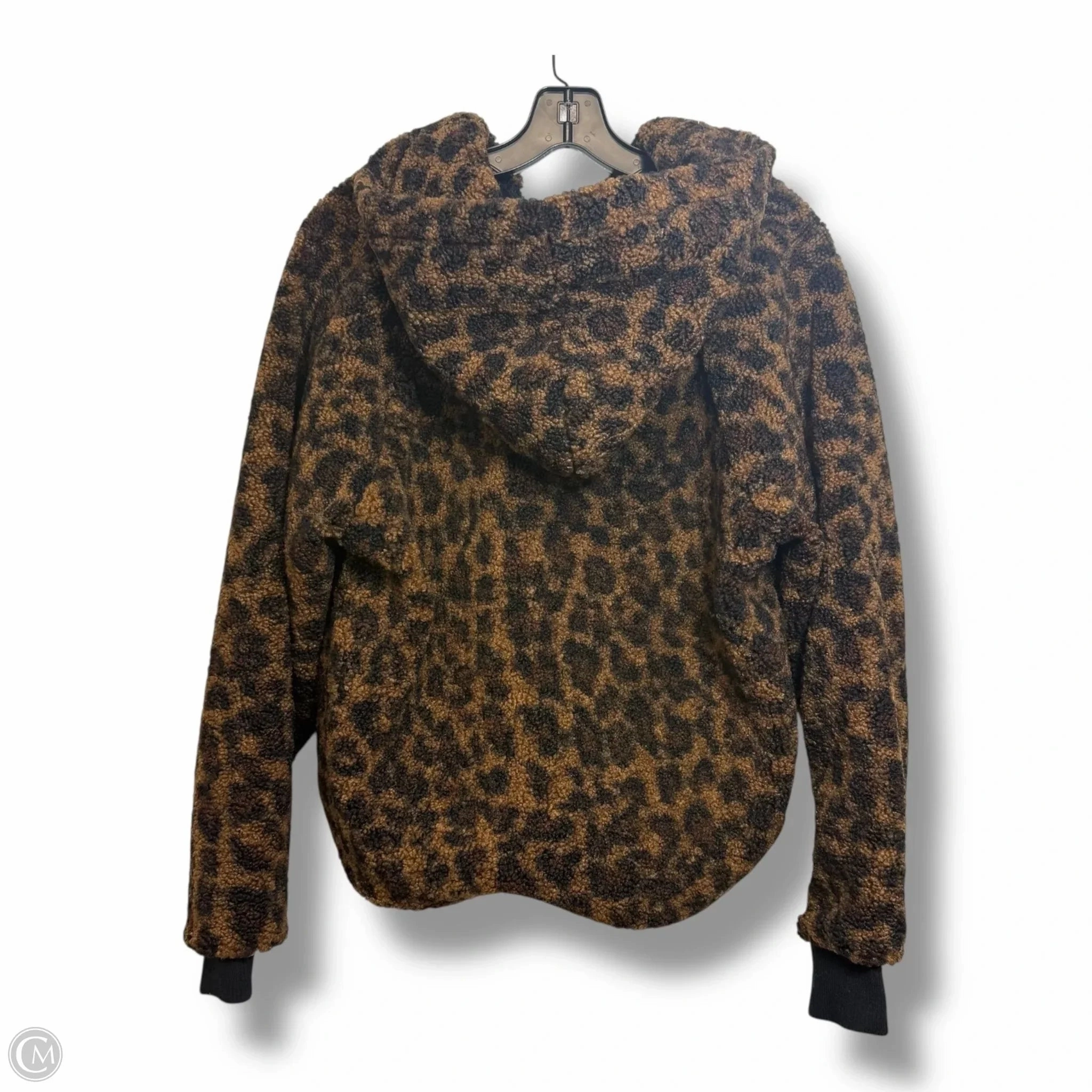 Coat Faux Fur & Sherpa By Lou And Grey In Animal Print, Size: S Seasonal Trend