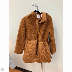 AbrasionResistant Surface Modern Minimal Coat Faux Fur & Sherpa By Old Navy In Brown, Size: M