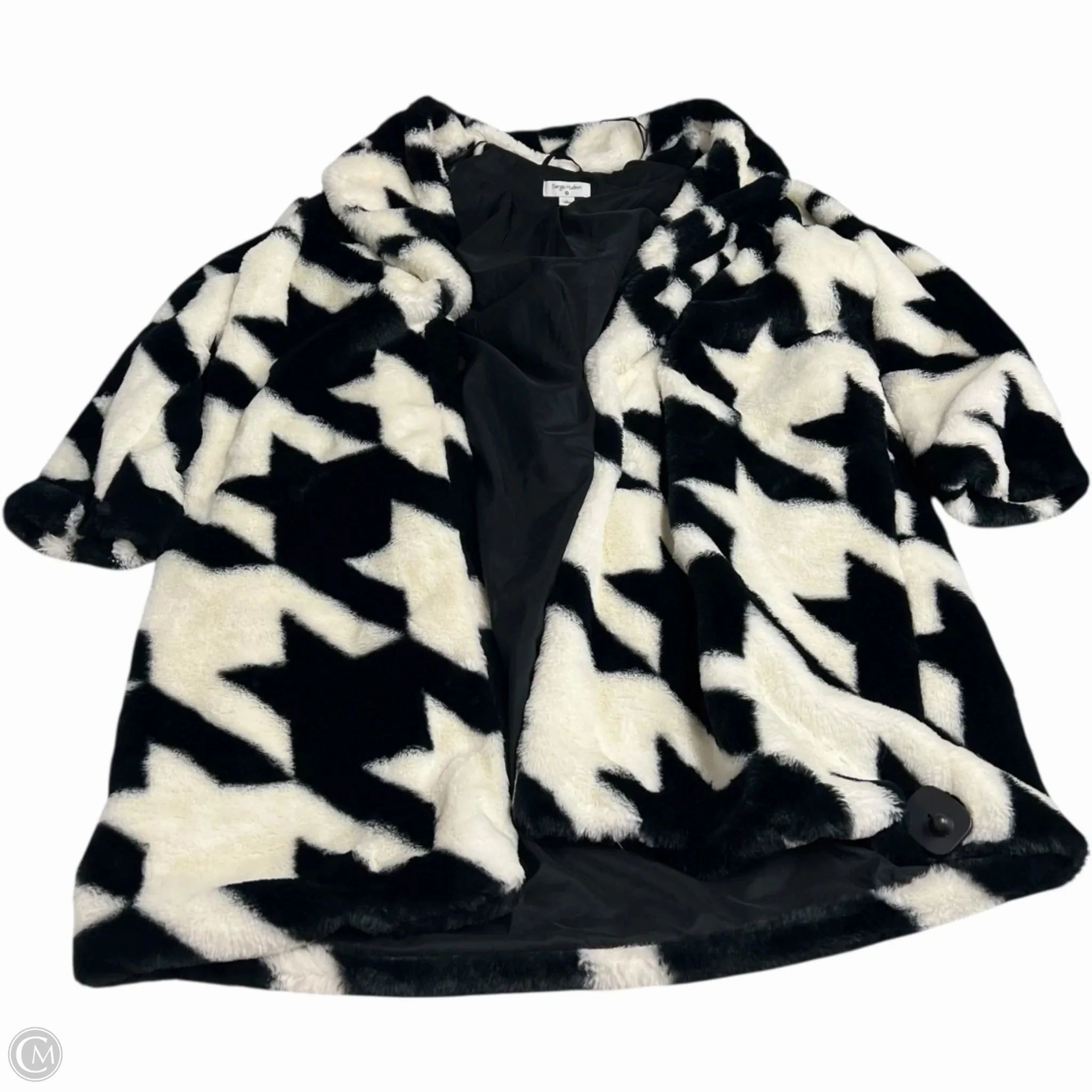 Stand Up Collar Storm Ready Gear Coat Faux Fur & Sherpa By Target-designer In Black & White, Size: L