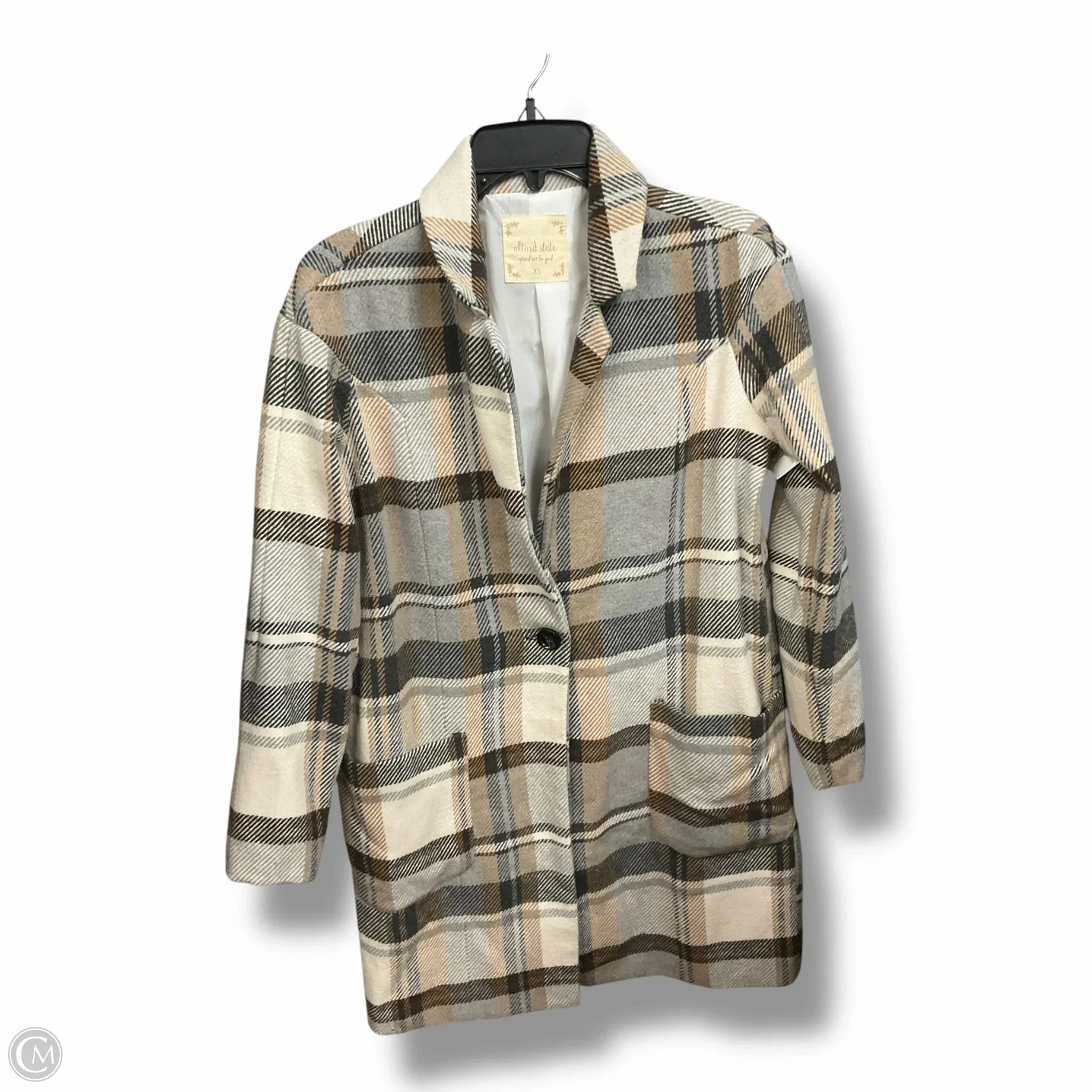 Coat Other By Altard State In Plaid Pattern, Size: Xs Layered Wind Barrier Hypoallergenic Fabric Blend