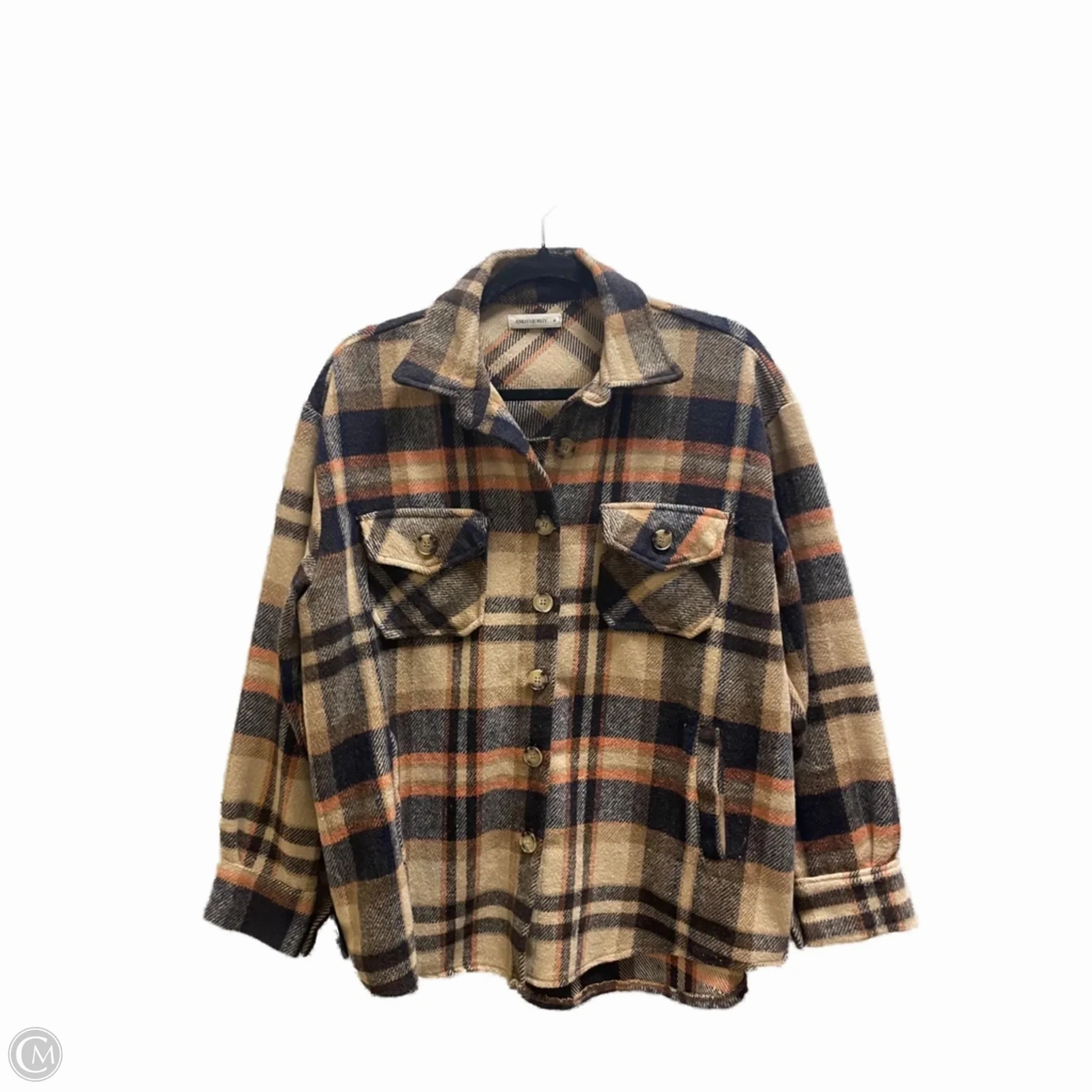 Foldable Shoulder Straps Coat Other By Andthewhy In Plaid Pattern, Size: M