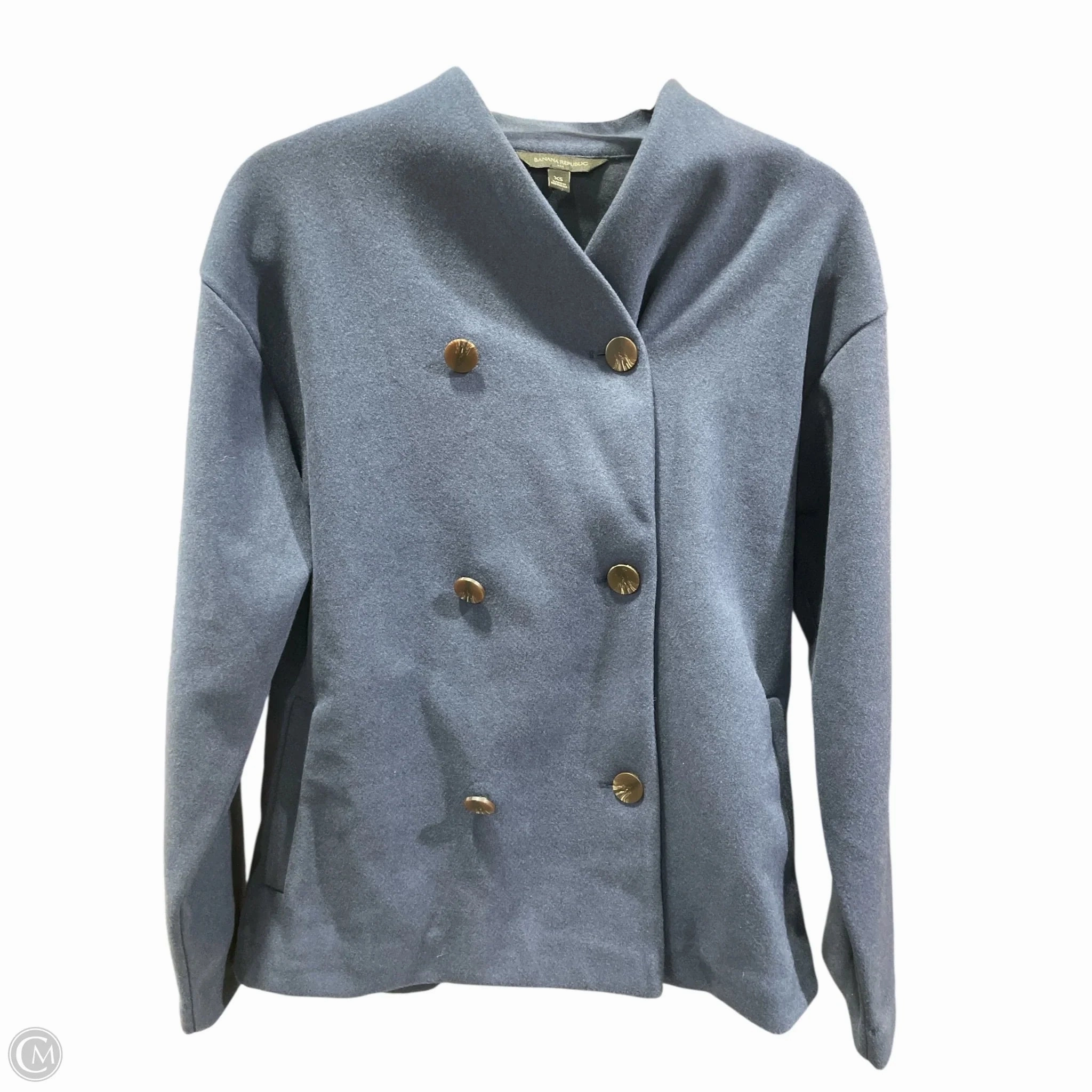 Coat Other By Banana Republic In Blue, Size: Xs Tapered Hem