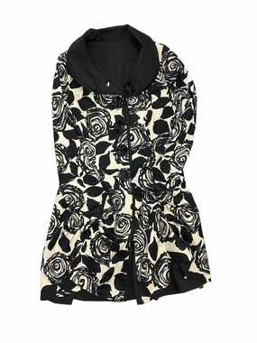 Coat Other By Clothes Mentor In Black & Cream, Size:M Modular Layering Double Stitch Seams