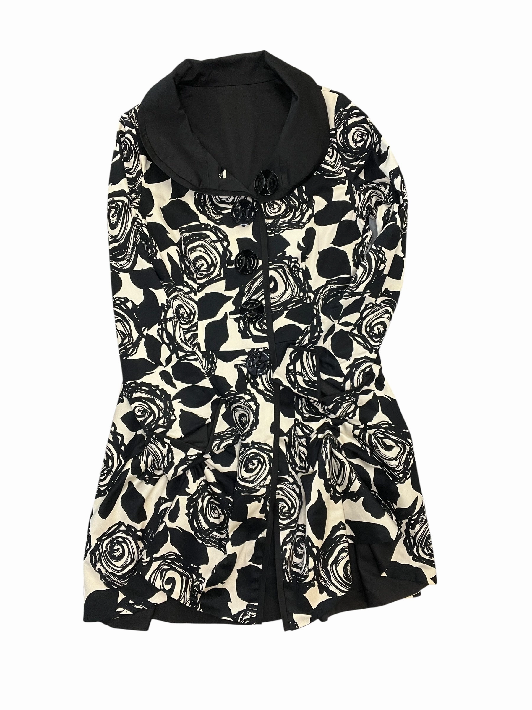 Coat Other By Clothes Mentor In Black & Cream, Size:M Modular Layering Double Stitch Seams