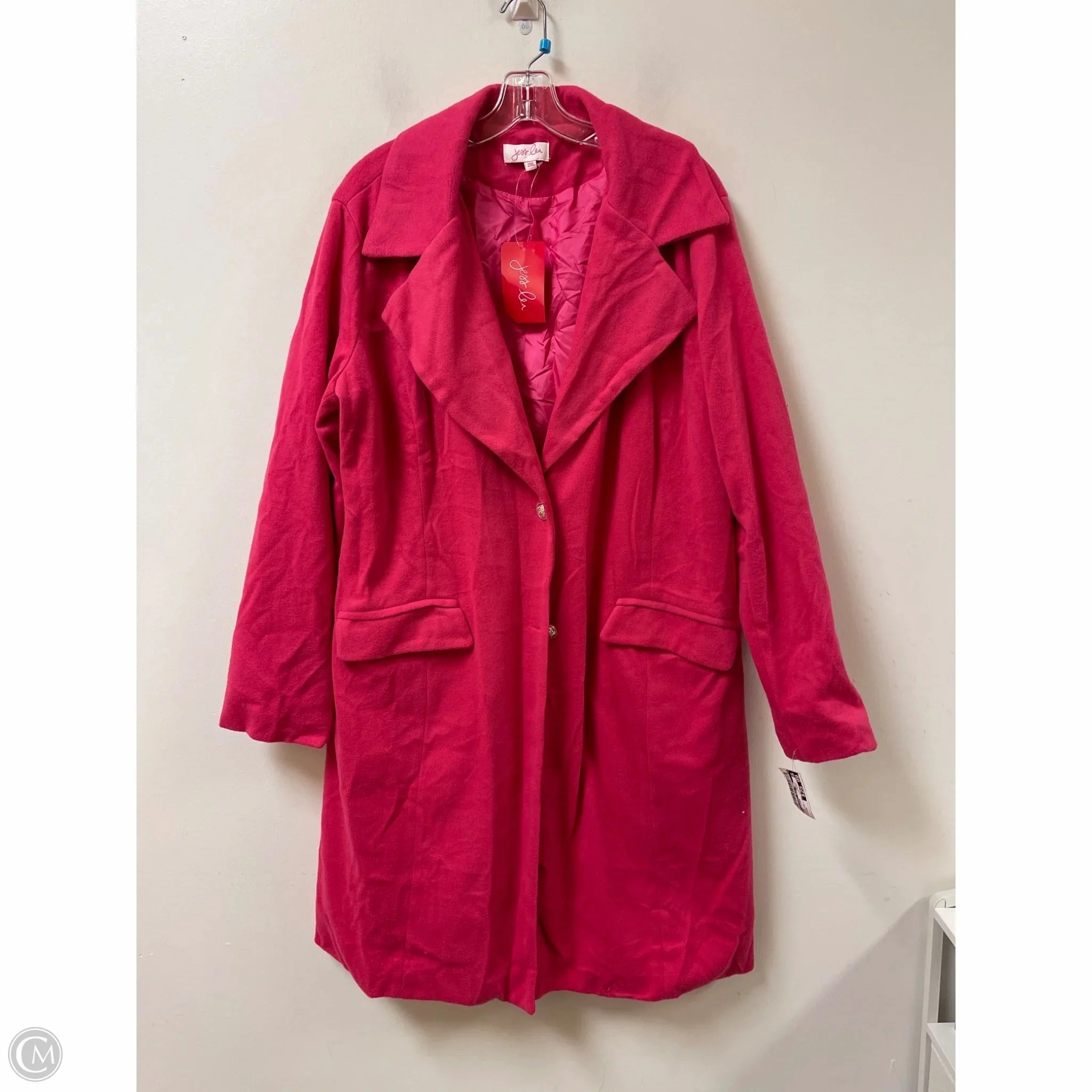 Waterproof Stitch Details Eco Certified Textile Coat Other By Clothes Mentor In Pink, Size: 2x