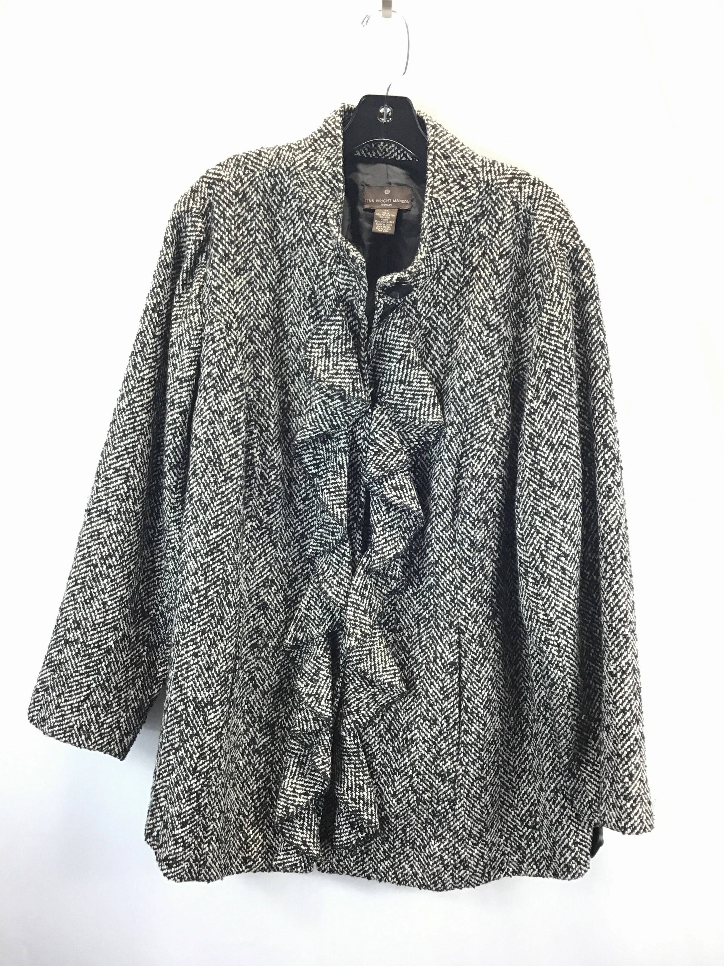 Coat Other By Fenn Wright Manson In Black & White, Size: 2x Fleece Lined Interior Outdoor Trip
