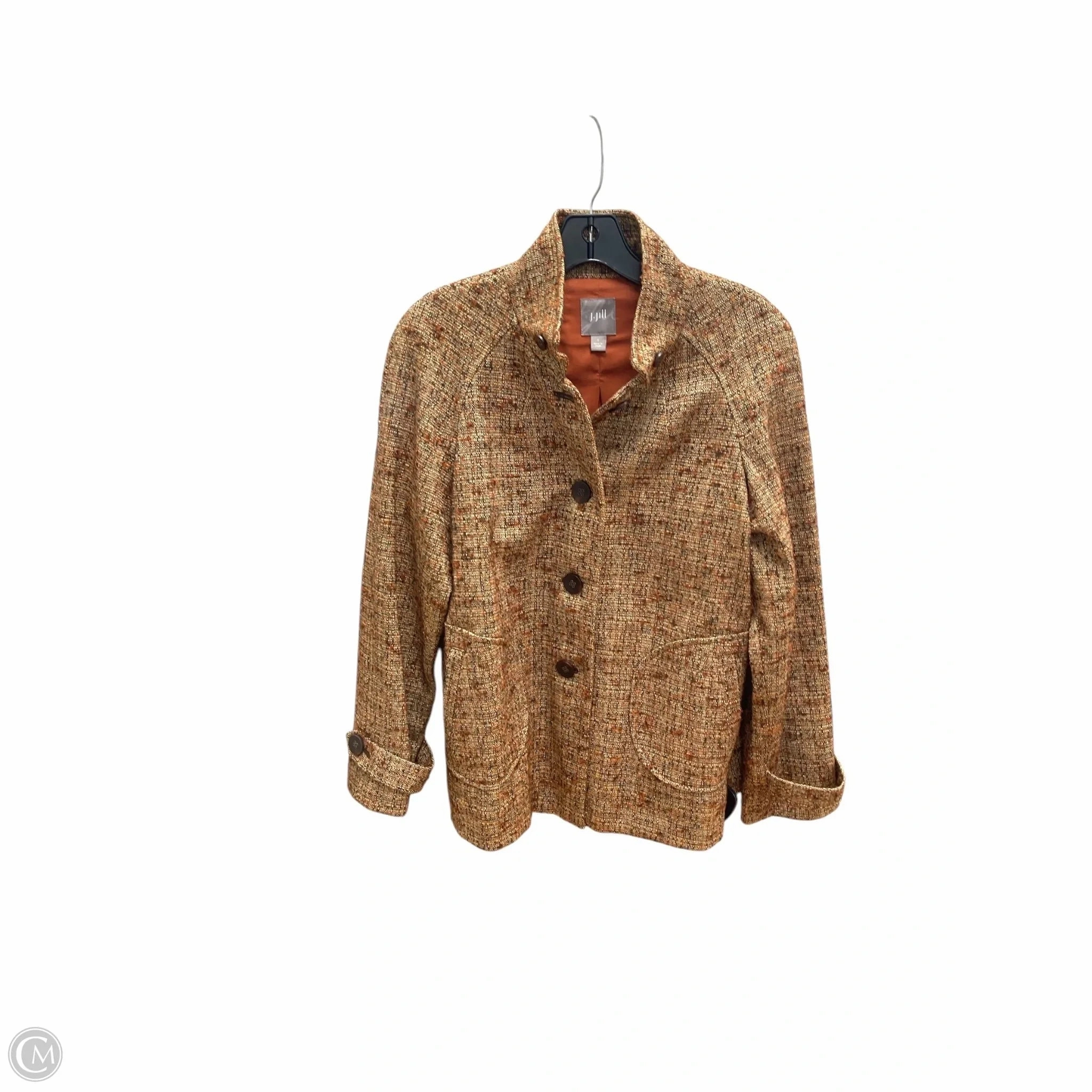 Non Restrictive Cut Layered Cuff System Coat Other By J. Jill In Orange, Size: S