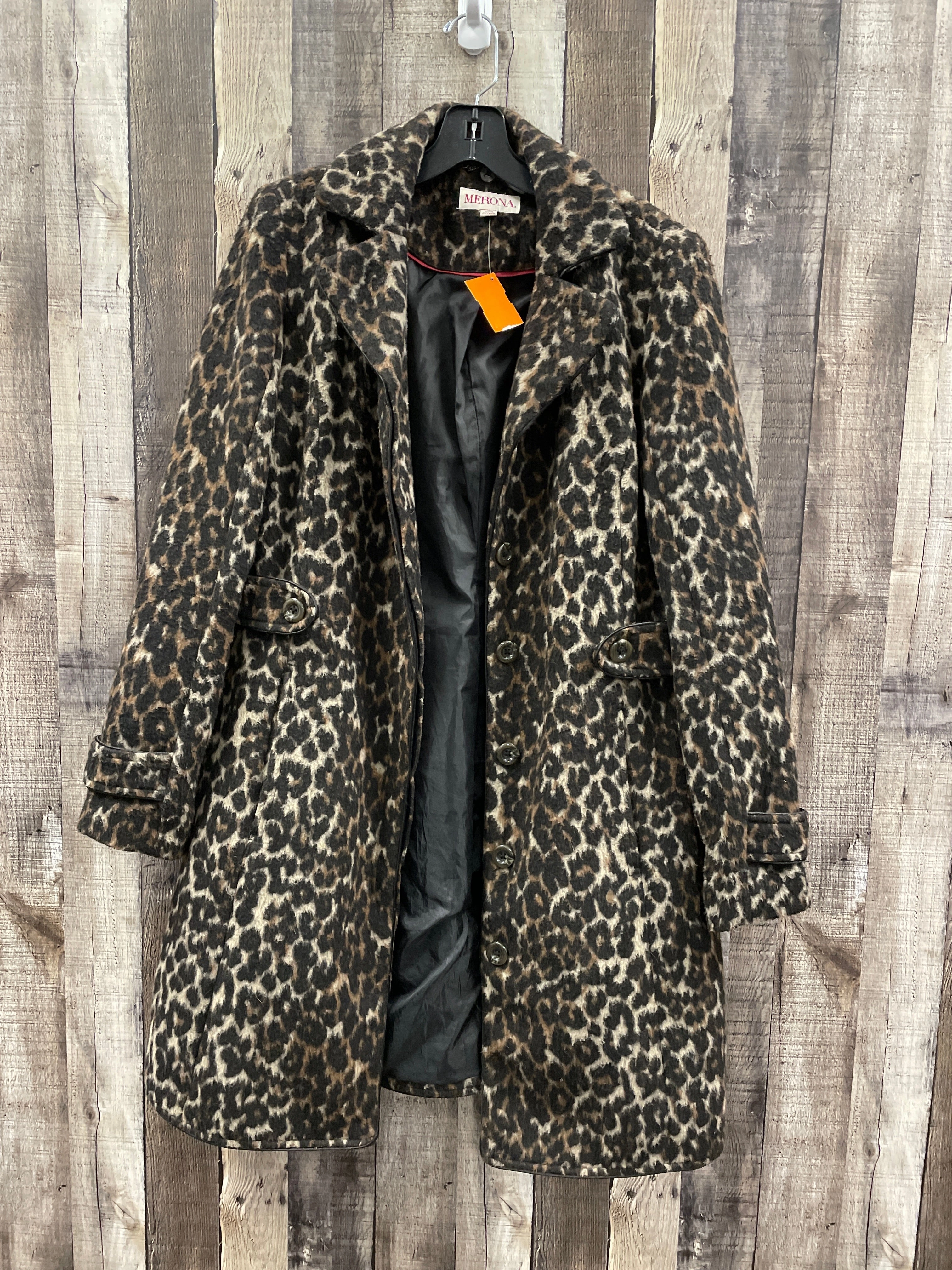 Coat Other By Merona In Animal Print, Size: M Quilted Stitching Pattern Minimal Detail