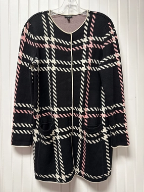 Noise Reduciting Fabric Single Breasted Coat Other By Talbots In Black & White, Size: M