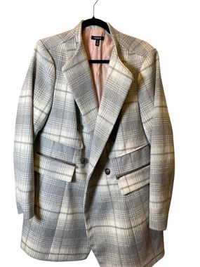 Comfort Stretch Fabric Coat Other By Torrid In Pink & White, Size: 0